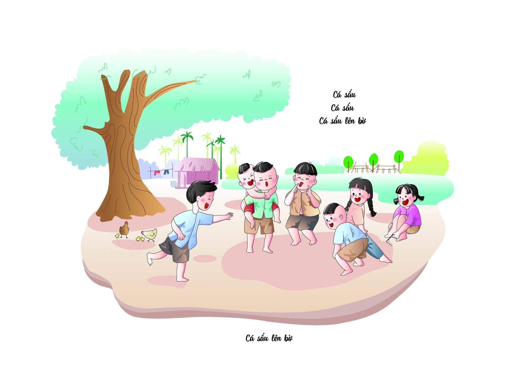 Trò chơi dân gian Cá sấu lên bờ