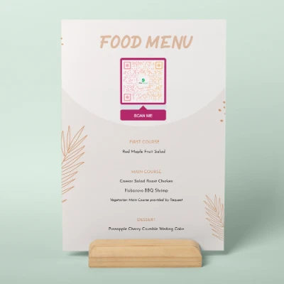 QR Code on menu