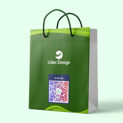 QR Code on papper bag